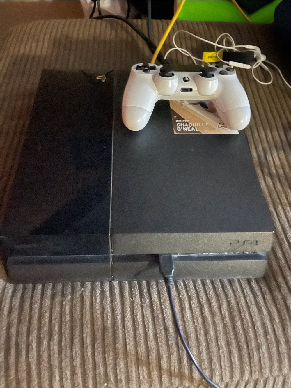 Sony PlayStation 4 Black Console with White Controller